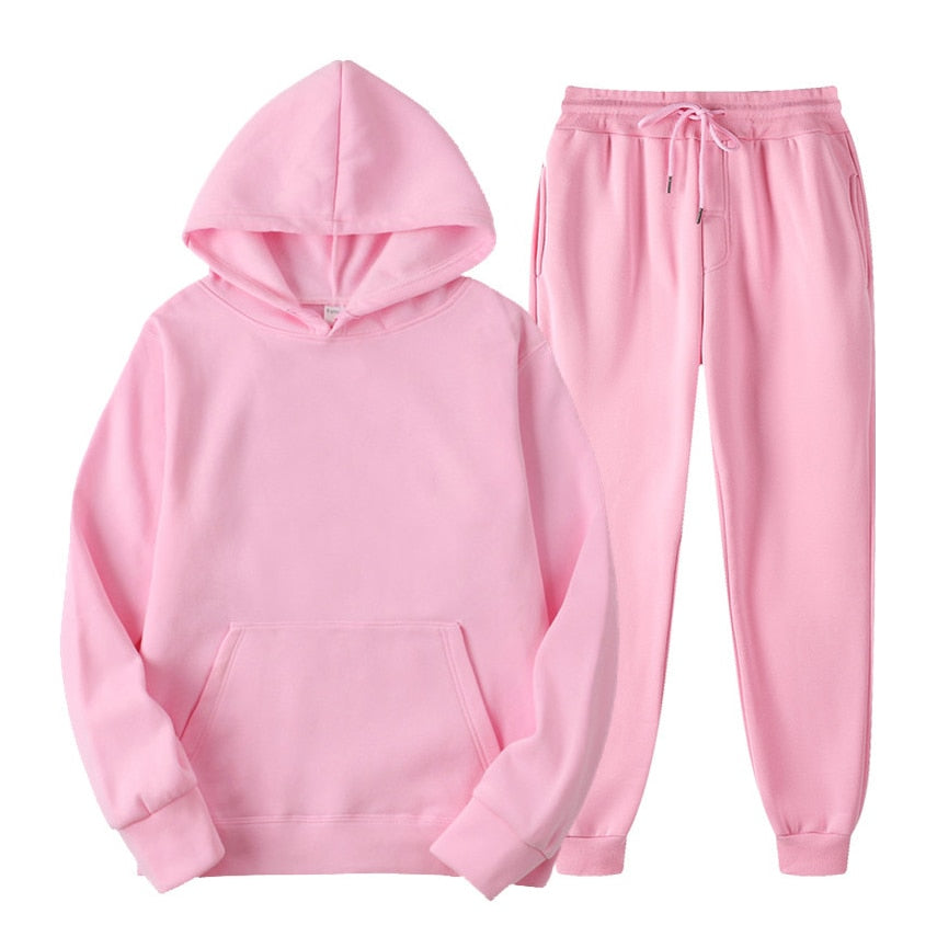 Ensemble de survêtement unisexe deux pièces avec sweat à capuche et pantalon