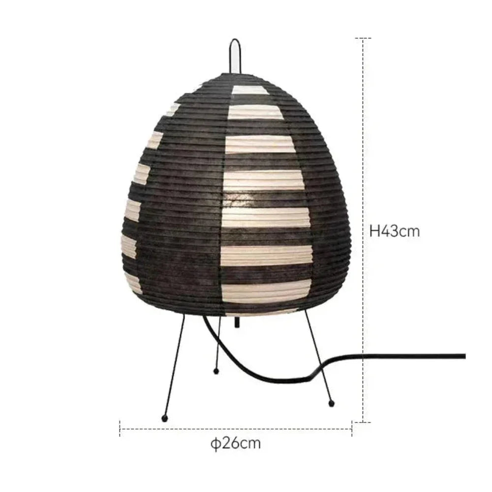Lámpara de mesa de papel de arroz diseño retro japonés