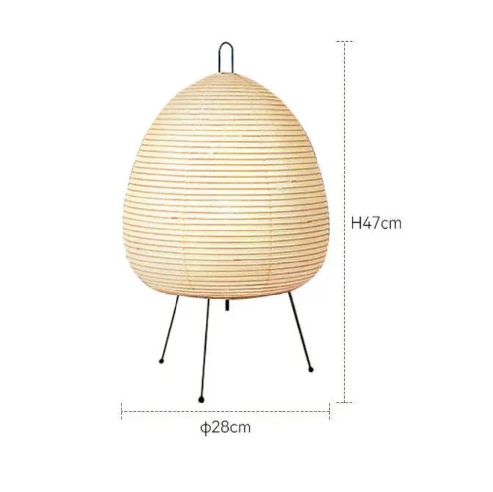 Lámpara de mesa de papel de arroz diseño retro japonés
