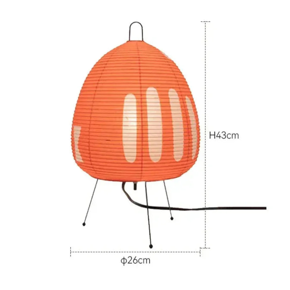 Lámpara de mesa de papel de arroz diseño retro japonés