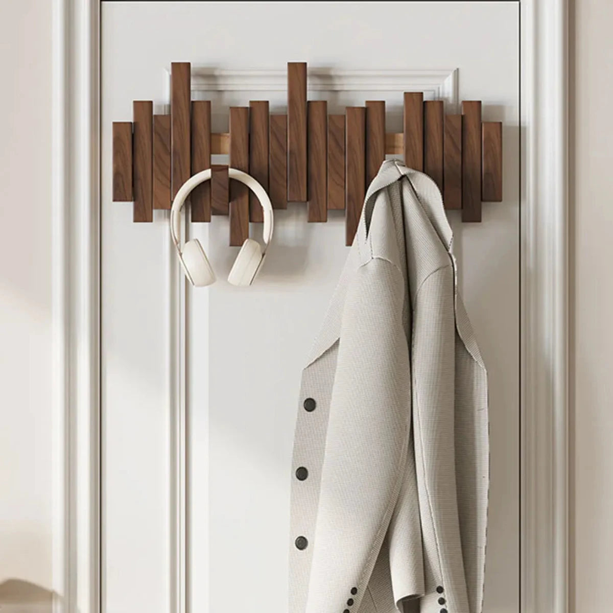 Perchero Estilo Piano - Nogal/Haya - Diseño Elegante