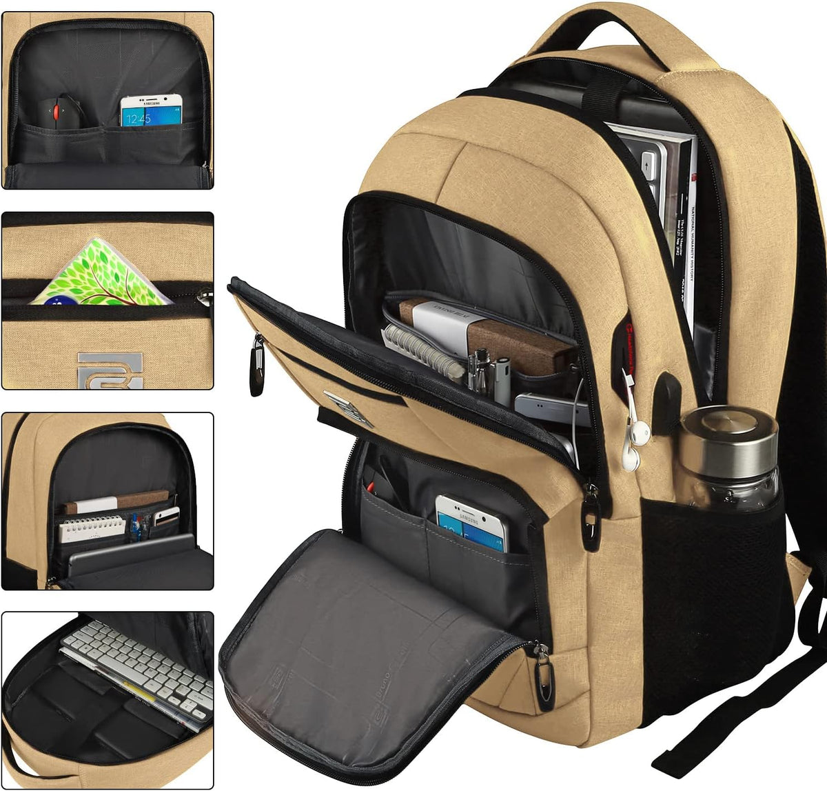 Mochila Delgada Antirrobo para Portátil con Puerto de Carga USB