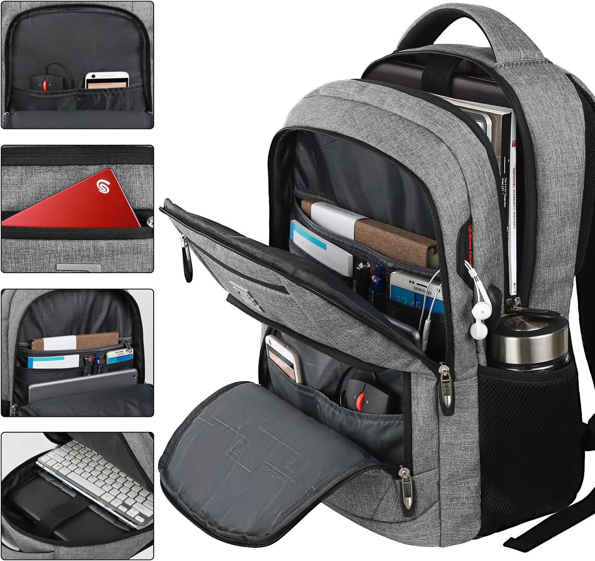 Mochila Delgada Antirrobo para Portátil con Puerto de Carga USB