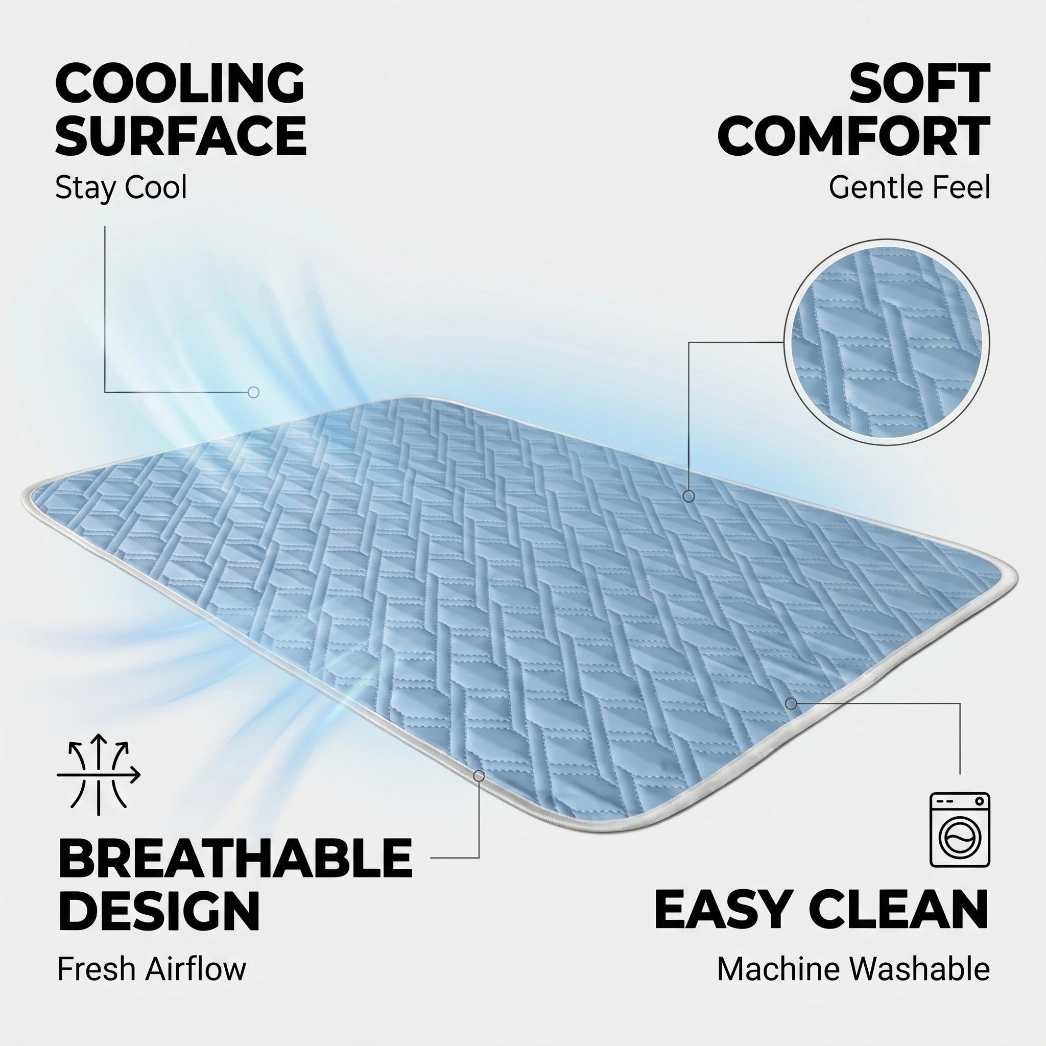 Tapete enfriador para perros y gatos - material suave y transpirable para uso interior y exterior