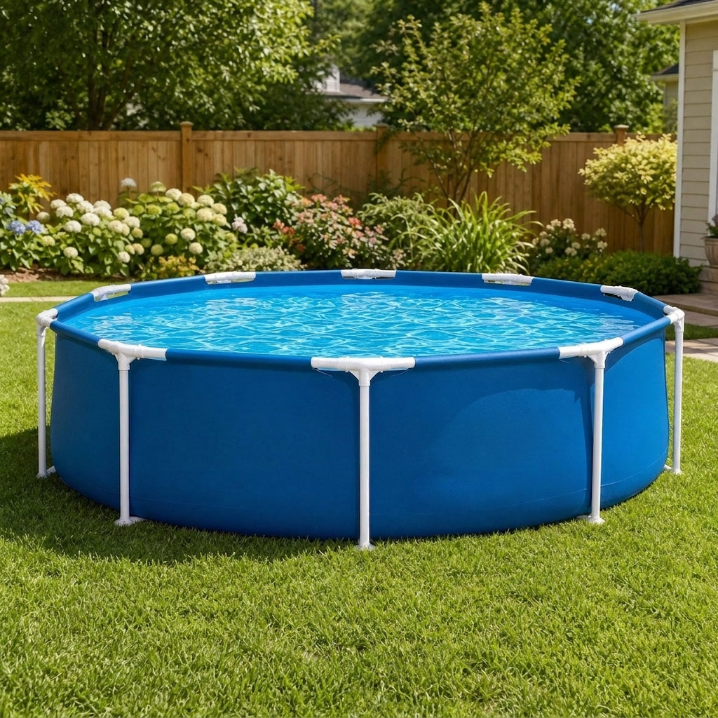 Piscina familiar con estructura de acero 244cm con bomba filtradora - vista principal