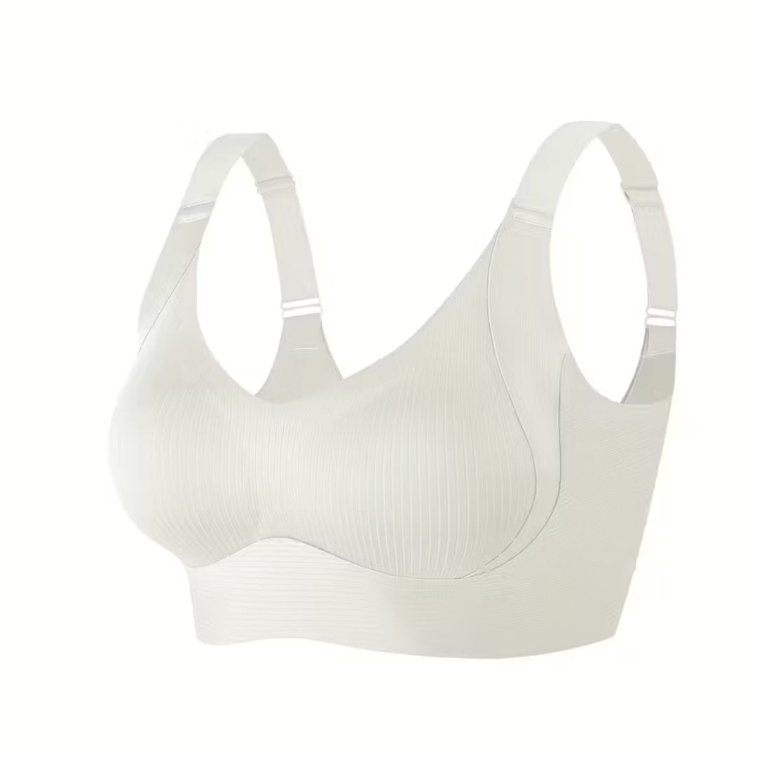 Draadloze sport-bh voor dames van elastisch polyamide, met uitneembare cups