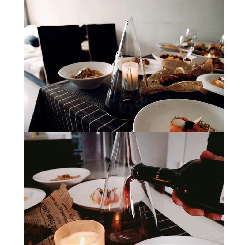 PirámideCristal | Decantador de Vino Transparente