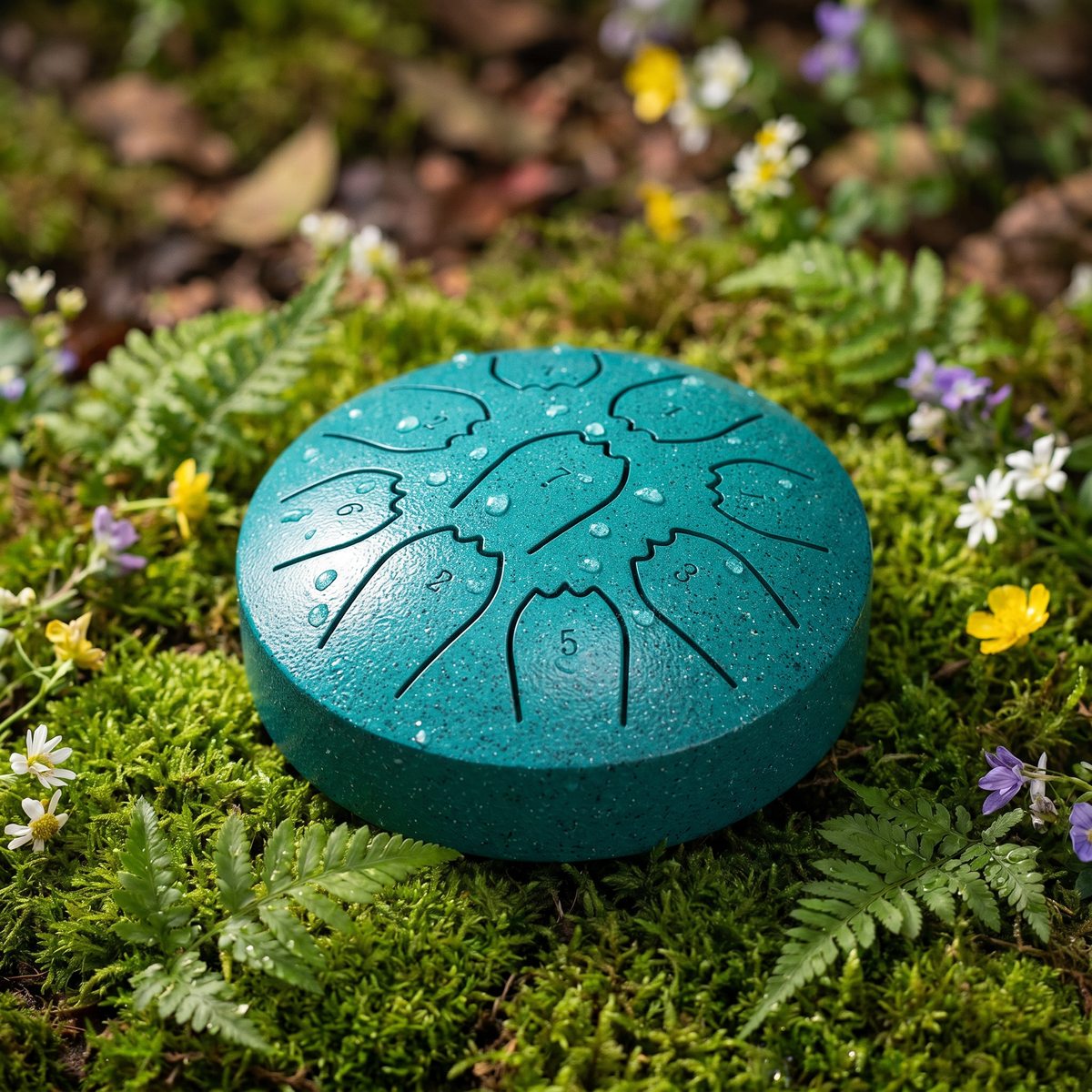 Tambor de Acero Tipo Rain Drum, Escala Pentatónica 432Hz para Meditación