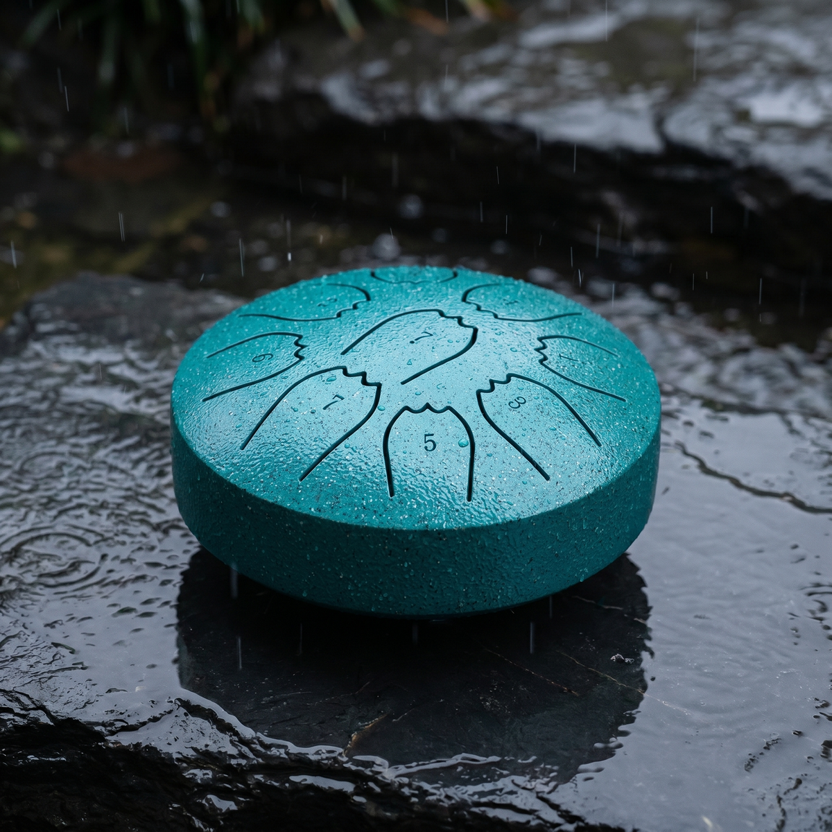 Tambor de Acero Tipo Rain Drum, Escala Pentatónica 432Hz para Meditación
