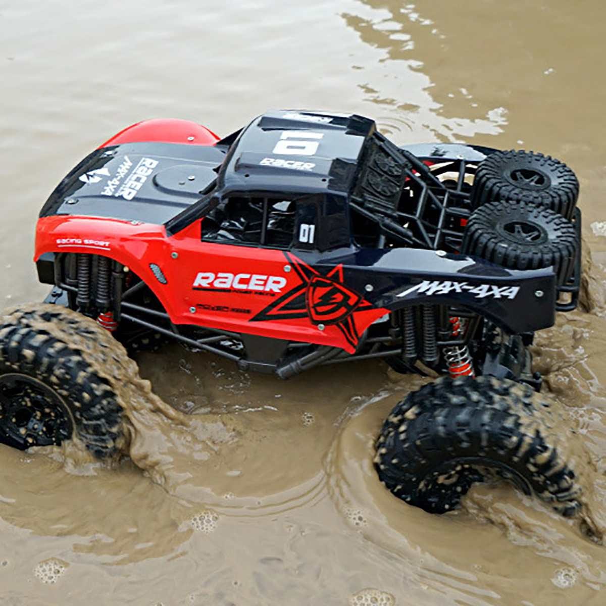Camión Monstruo RC Anfibio 4x4 con Control Remoto 2.4GHz Todo Terreno
