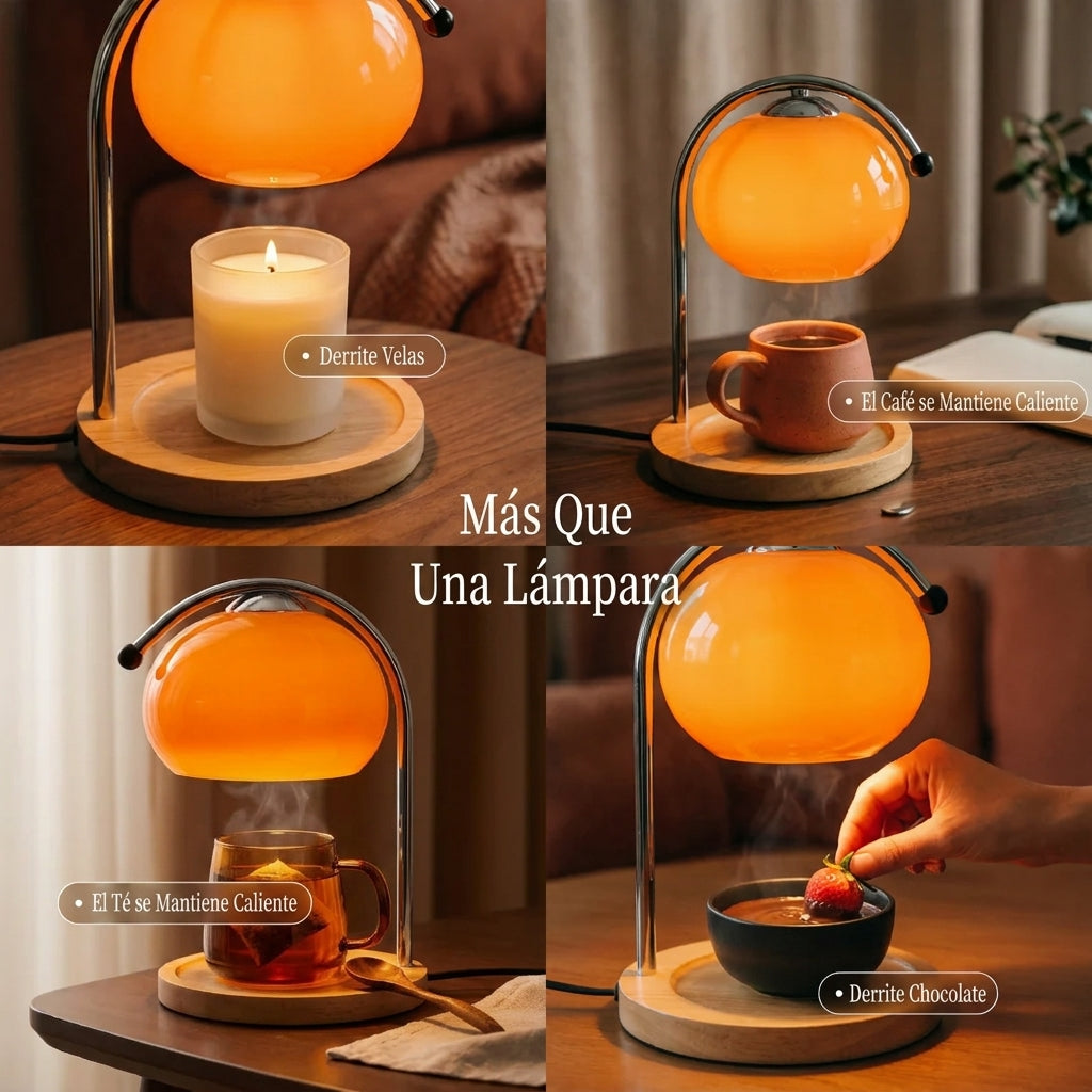 CalorDomo | Lámpara Calienta Velas sin Llama con Diseño Retro