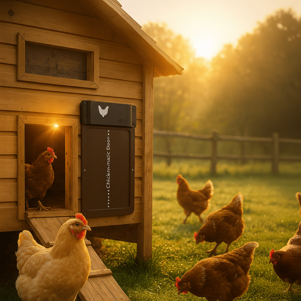 Puerta Automática para Gallinero con Sensor de Luz y 3 Colores