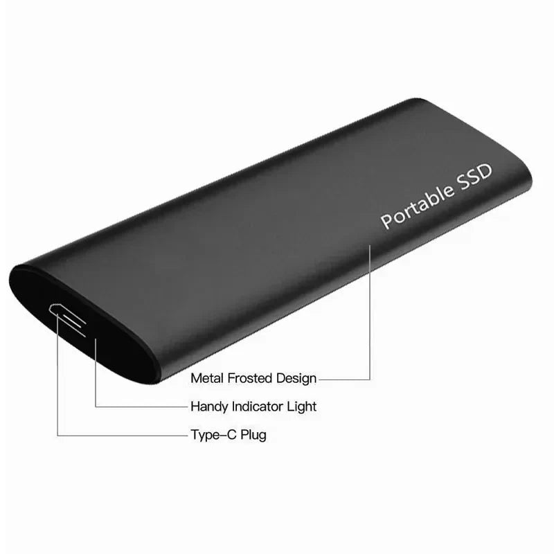 DataSec 4 TB Disco Duro Externo - Almacenamiento Ultra Delgado USB-C