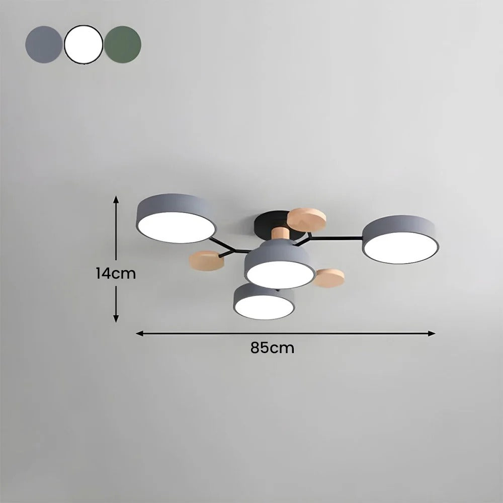 LED-plafondlamp met 4 tot 7 lampen en instelbare kleurtemperatuur