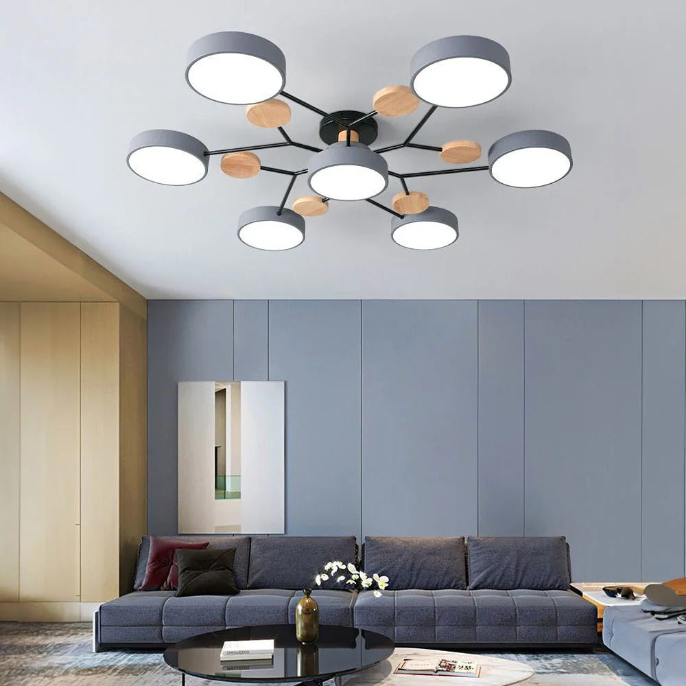 LED-plafondlamp met 4 tot 7 lampen en instelbare kleurtemperatuur