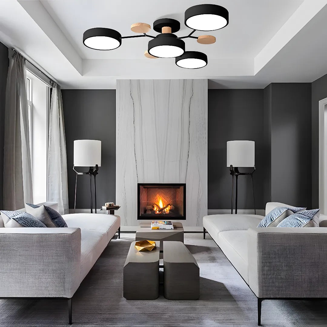 LED-plafondlamp met 4 tot 7 lampen en instelbare kleurtemperatuur