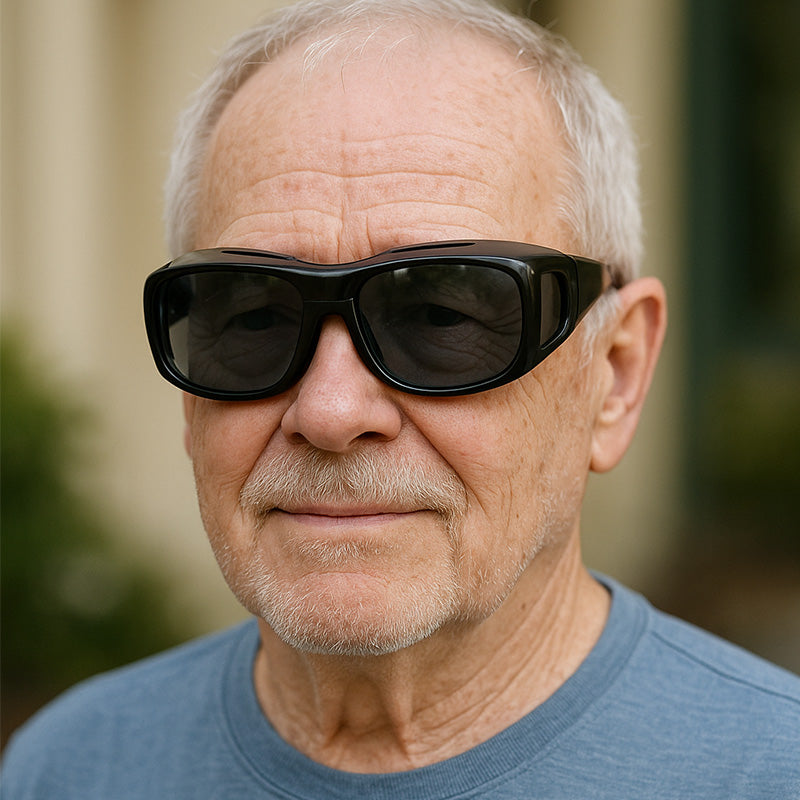 Lunettes de soleil superposables avec verres polarisés réduisant l’éblouissement et les reflets