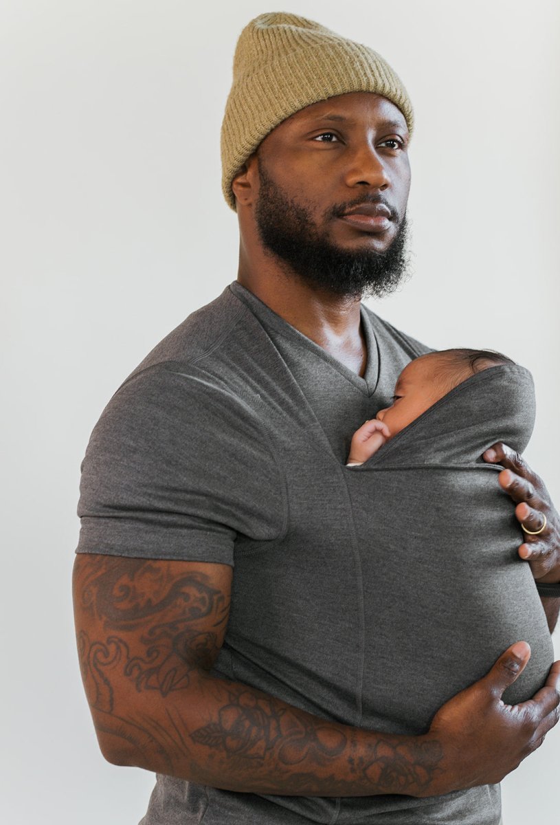 T-shirt avec poche de portage pour bébé · modèle maman ou papa